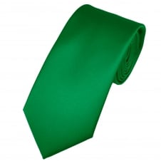 Plain British Racing Green Men's Satin Tie