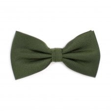 Plain British Racing Green Men's Silk Bow Tie by Tresanti
