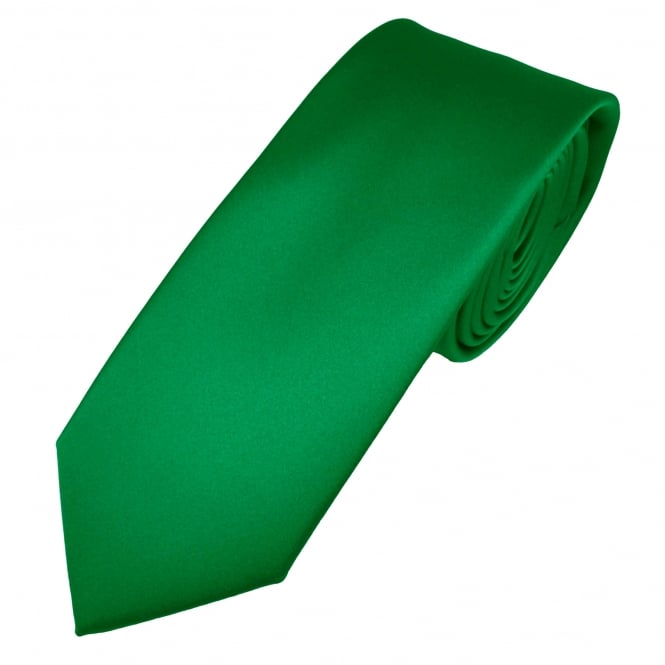 Plain British Racing Green Men's Skinny Tie