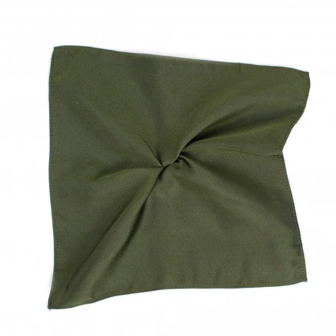 Plain British Racing Green Silk Pocket Square Handkerchief by Tresanti