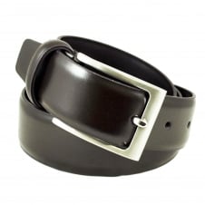 Plain Brown 35mm Men's Leather Belt