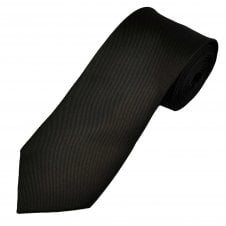Plain Brown Self Pattern Men's Tie