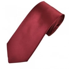 Plain Burgundy 7cm Narrow Tie