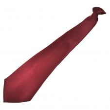 Plain Burgundy Clip-On Tie