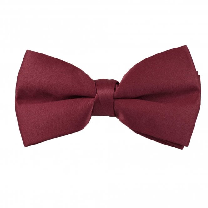 Plain Burgundy Men's Bow Tie