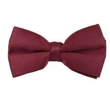 Plain Burgundy Men's Bow Tie