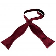 Plain Burgundy Red Men's Self Tie Bow Tie