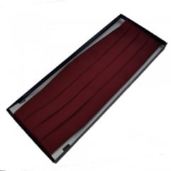 Plain Burgundy Red Satin Cummerbund