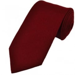 Plain Burgundy Wool Tie