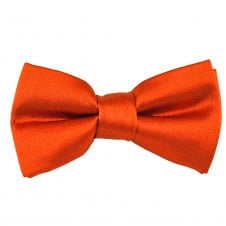 Plain Burnt Orange Boys Bow Tie
