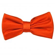 Plain Burnt Orange Men's Bow Tie