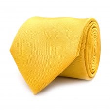 Plain Butter Golden Men's Silk Tie by Tresanti