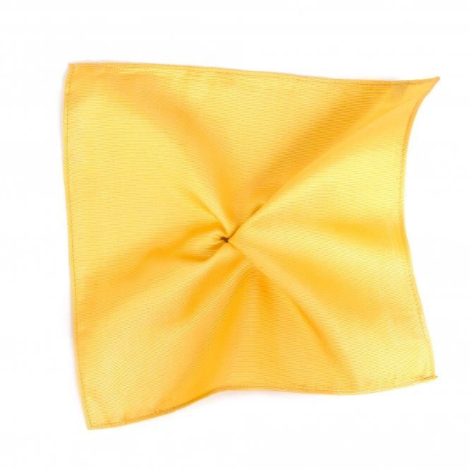 Plain Butter Golden Silk Pocket Square Handkerchief by Tresanti