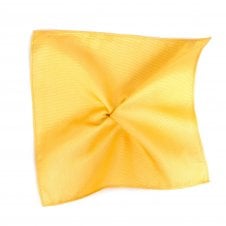 Plain Butter Golden Silk Pocket Square Handkerchief by Tresanti