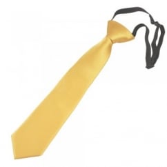 Plain Caramel Gold Boys Skinny Tie - 6 Months to 4 Years