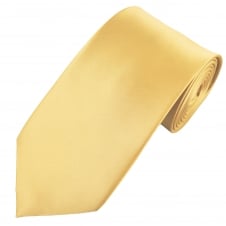 Plain Caramel Gold Extra Long Tie