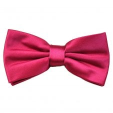 Plain Cerise Pink Bow Tie