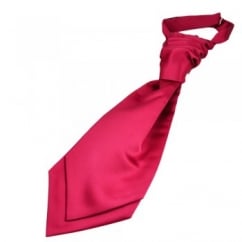 Plain Cerise Pink Boys Scrunchie Wedding Cravat