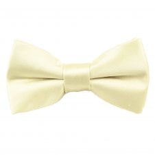 Plain Champagne Boys Bow Tie