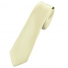 Plain Champagne Boys Skinny Tie
