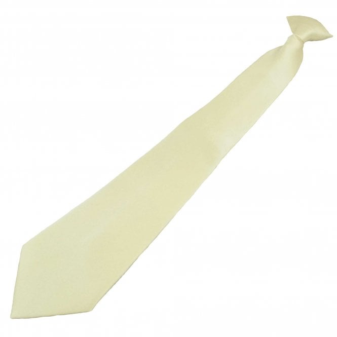 Plain Champagne Clip On Tie