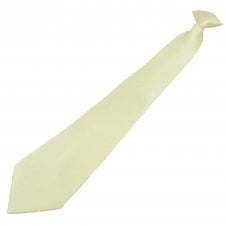 Plain Champagne Clip On Tie