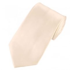 Plain Champagne Ivory Satin Tie