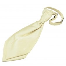 Plain Champagne Scrunchie Wedding Cravat
