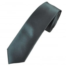 Plain Charcoal Grey 6cm Skinny Tie