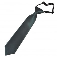 Plain Charcoal Grey Boys Skinny Tie - 6 Months to 4 Years