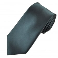 Plain Charcoal Grey Men's Satin Tie