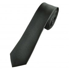 Plain Charcoal Grey Men's Skinny Tie