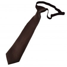 Plain Chocolate Brown Boys Tie - 6 Months to 4 Years