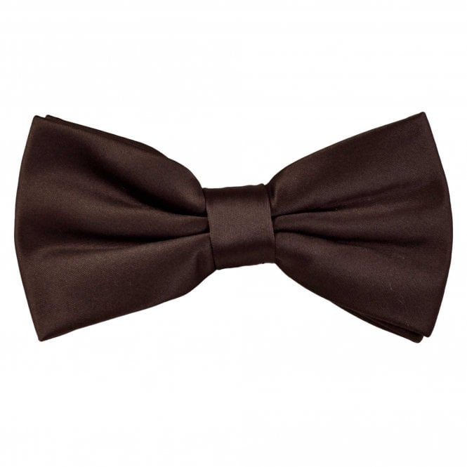 Plain Chocolate Brown Men's Bow Tie