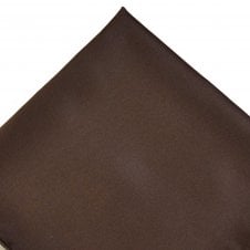 Plain Chocolate Brown Pocket Square Handkerchief