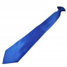 Plain Cobalt Blue Clip On Tie