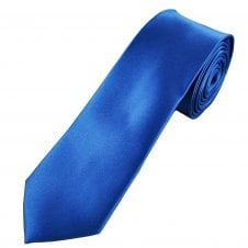 Plain Cobalt Blue Men's Skinny Tie