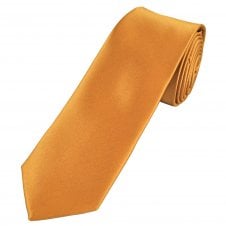 Plain Copper Boys Skinny Tie