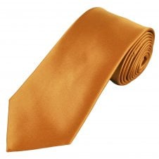 Plain Copper Men's Extra Long Tie