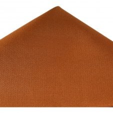 Plain Copper Orange Silk Pocket Square Handkerchief by Tresanti