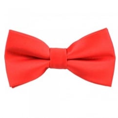 Plain Coral Bow Tie
