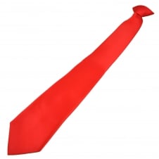 Plain Coral Clip-On Tie