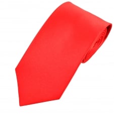 Plain Coral Extra Long Tie
