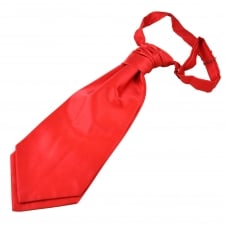 Plain Coral Men's Scrunchie Wedding Cravat