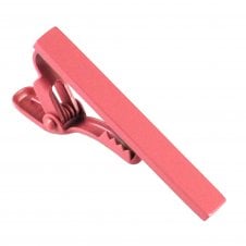 Plain Coral Pink Tie Clip
