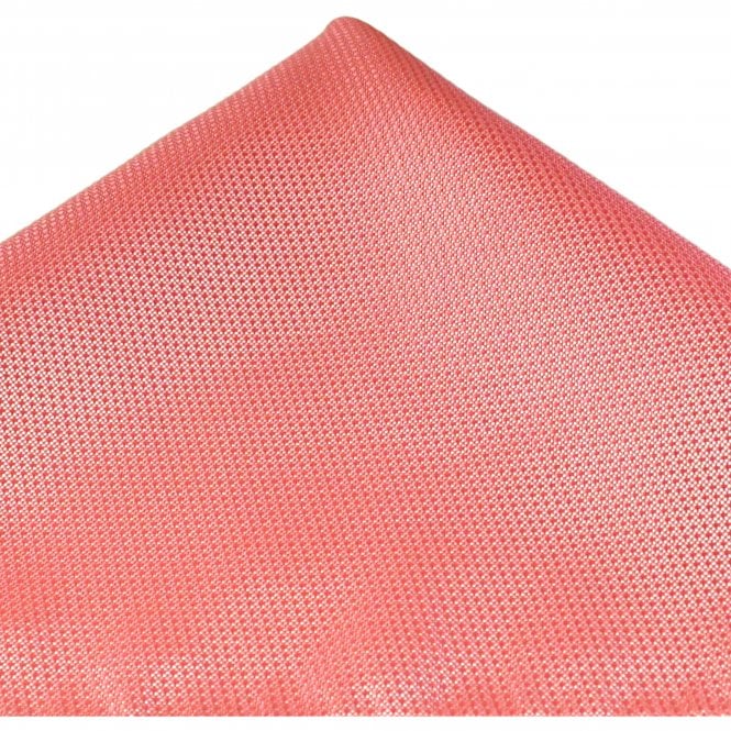 Plain Coral Textured Pocket Square Handkerchief