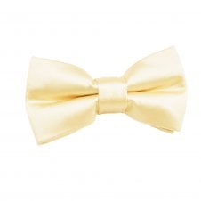 Plain Cream Boys Bow Tie