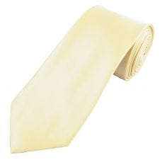 Plain Cream Men's Satin Tie