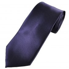 Plain Damson Plum Men's Satin Tie