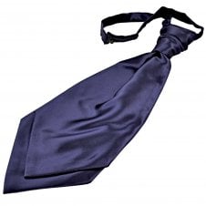 Plain Damson Plum Men's Scrunchie Wedding Cravat